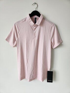 NWT LULULEMON HSBM Pink Evolution Polo Top Shirt Men's Medium